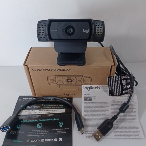 Logitech C920X Pro HD VU0060 Black Full High Definition 1080P Webcam