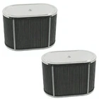 Empi 43-6006 Chrome Oval Air Cleaner IDF Weber/Empi HPMX 5-1/2" X 9" X 6". Pair