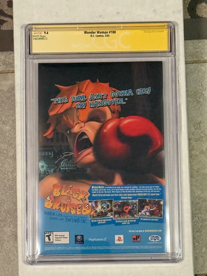 WONDER WOMAN #188 2002 CGC SS 9.6 Adam Hughes Cover SIGNED Hughes & Phi Jimenez - Image 2 of 2