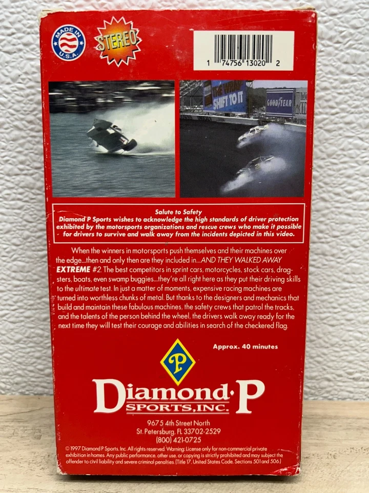 Vtg 1997 "And They Walk Away # 2" VHS Motorsports Accidents Caught On Camera - Image 2 of 4