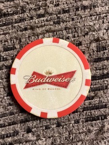 BUDWEISER Poker Chip - KING OF BEER - World Poker Tour