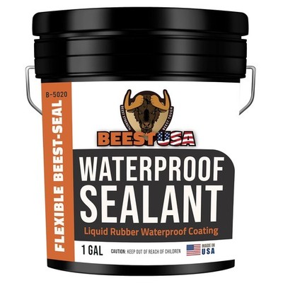 Liquid Rubber Waterproof Sealant Black, 1 Gallon Covers up to 25-35 Sq ft|