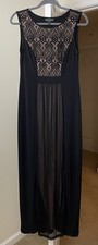 Connected Apparel Dress Black Sundress Artsy Coastal Bohemian Women's 4P Small