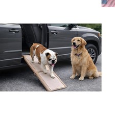 SupertraX Ramps for Dogs and Cats, Wheat  Maximum Traction Surface, Portable...