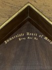 Large Wood Shrine Immaculate Heart of Mary Devotional Wall Altar Shelf Vintage — photo 2