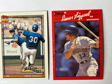 Two Mariner Omar Vizquel trading cards