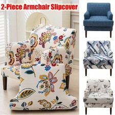Stretch Accent Chair Covers Two-piece Armchair Slipcover with Cushion Cover