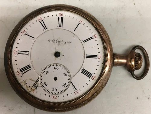 Elgin National Watch Co. Grade: 155 17j 16s Gold Filled Non-Working (Damaged)