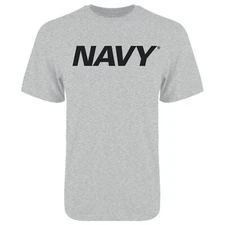 NAVY - LIGHT GRAY / GILDAN - ULTRA COTTON SHORT  SLEEVE MILITARY T-SHIRT (XL)