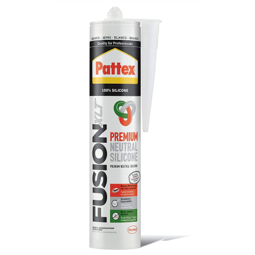 Pattex Sigillante Silicone Neutro, Pattex Fusion XLT, per il Contatto Indiretto