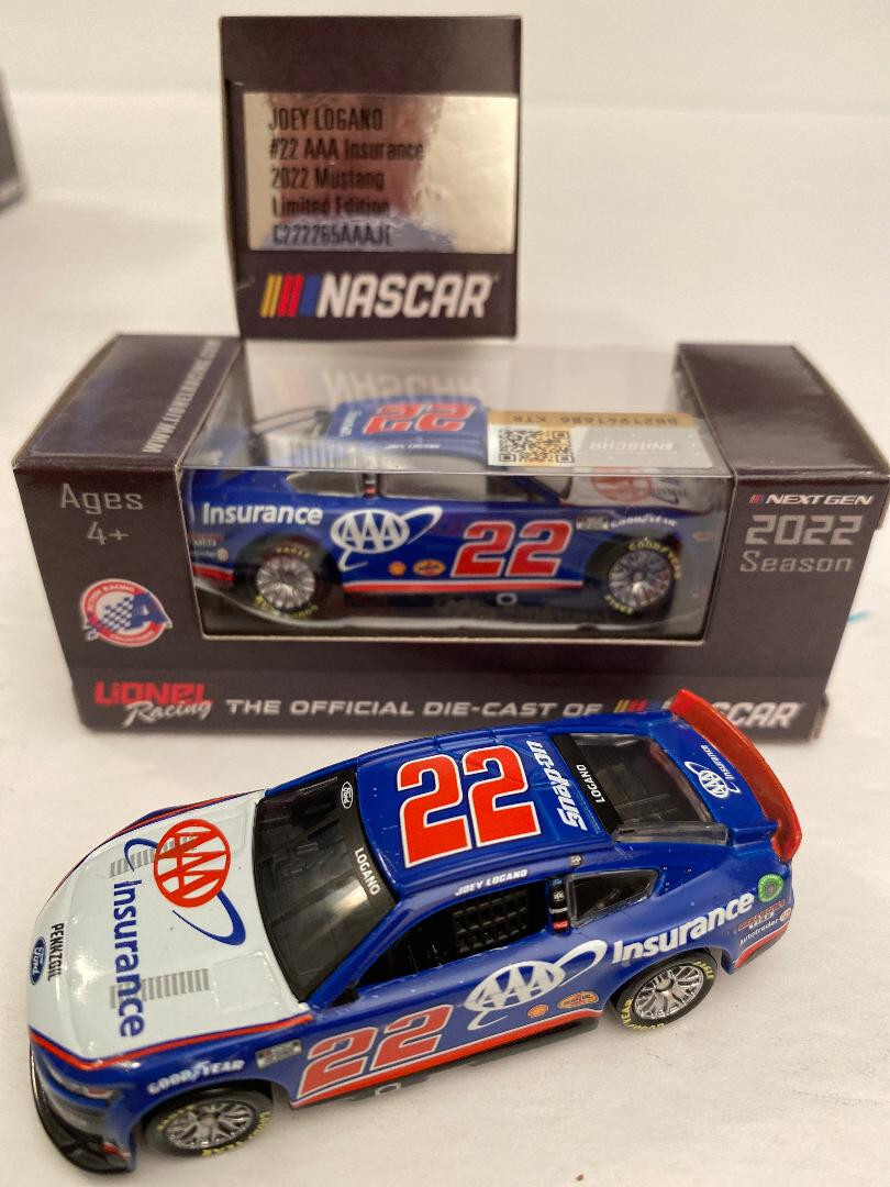 2022 Joey Logano #22 Aaa Insurance 1/64 Car