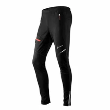 ROCKBROS Winter Cycling Pants for Men Thermal Fleece Windproof Sweatpants Black