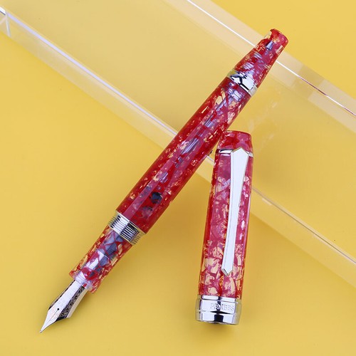 Penbbs 456 Acryl Vakuum Füllung Füllfederhalter Silber Clip F Feder Schreiben Geschenk #s - Bild 22 von 31