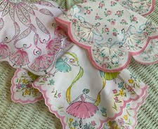 Set /3 NEW Handkerchiefs Beautiful Dancers  LuRay Hankies Special Price 