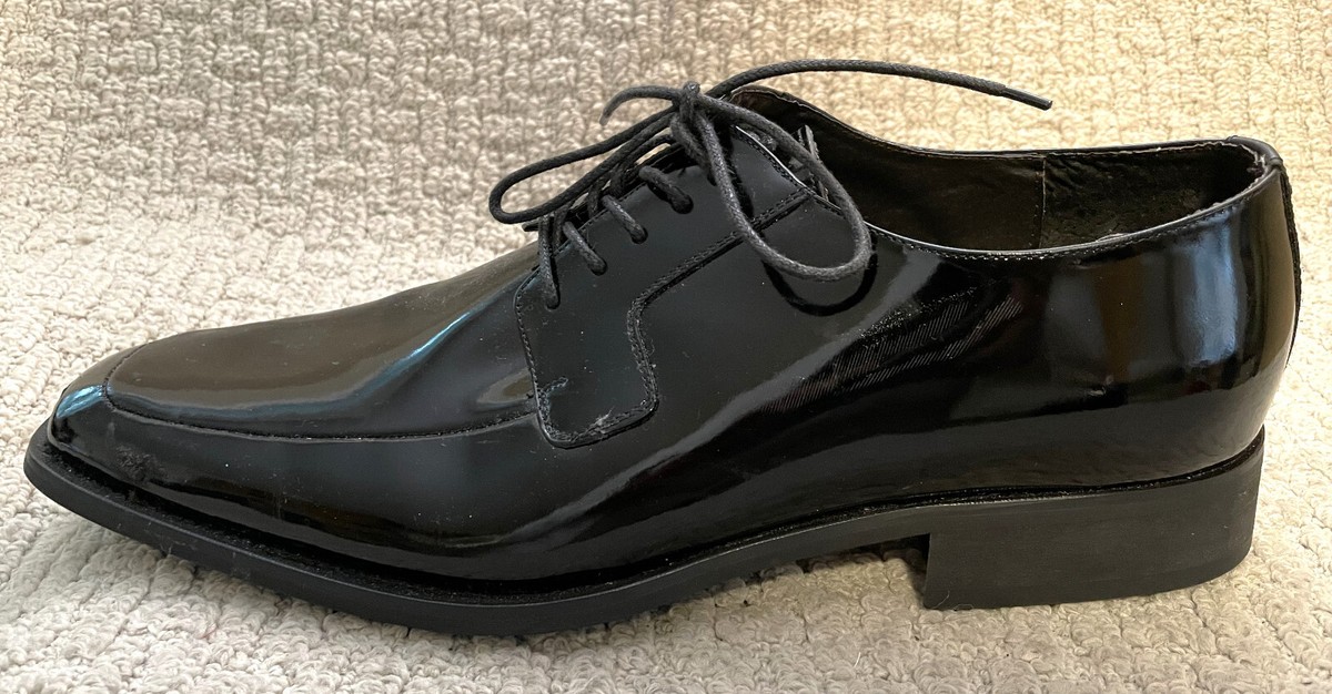 Via Spiga Laconi Black Patent Leather Dress Shoes Mens 14D  display picture 2