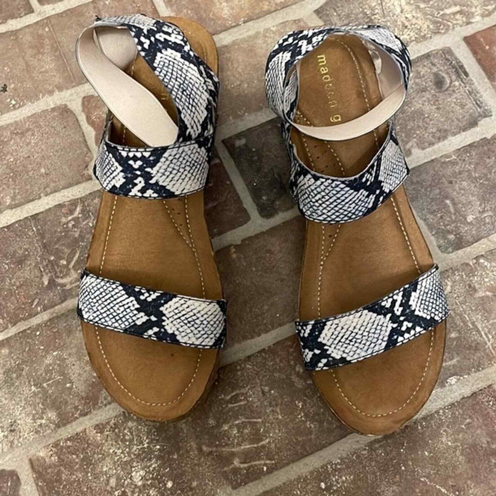 Madden Girl Zoey Wedge Sandal, size 9 Gem