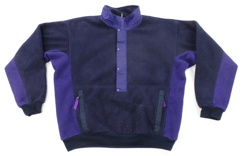 patagonia rare vtg 3/4 snap-t zip pouch pullover fleece 90s jacket