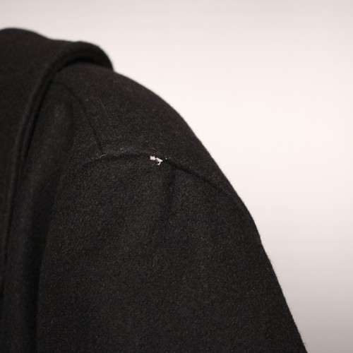 Men's M Black Double Breasted Wool PeaCoat Quilted Liner Polyester Fill Arizona - Picture 10 of 17