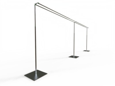 DOUBLE CROSSBAR ADJUSTABLE QUICK BACKDROP KIT 10FT x 20FT PIPE WITHOUT DRAPE