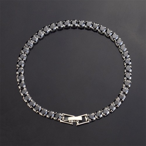 Men's Hop Bracelet Rhinestone Micro Tennis Hip Female Jewelry Metal Bracelet - Picture 19 of 26