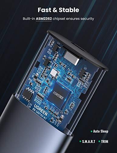 UGREEN M.2 NVMe SSD Enclosure, USB 3.2 Gen 2 10Gbps NVMe External Enclosure - 第 4/5 張圖片