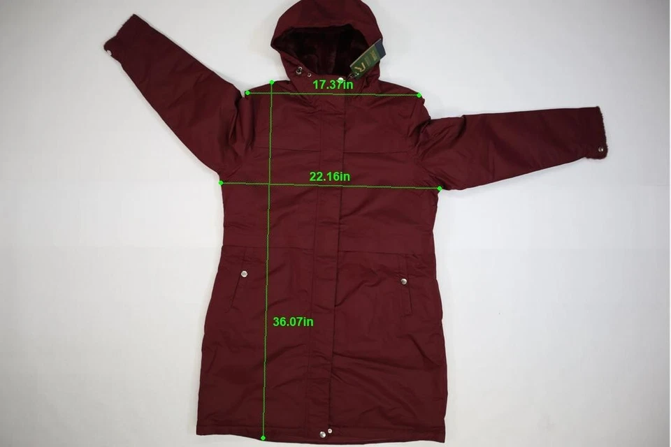 Regatta Breathable Remina Waterproof Insulated Parka Jacket Coat Claret Women 16 - Image 4 of 4
