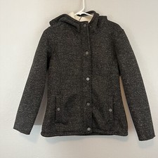 Cb Sports Black Static Full Zip With Snaps Sherpa Lined Women Jacket Size M