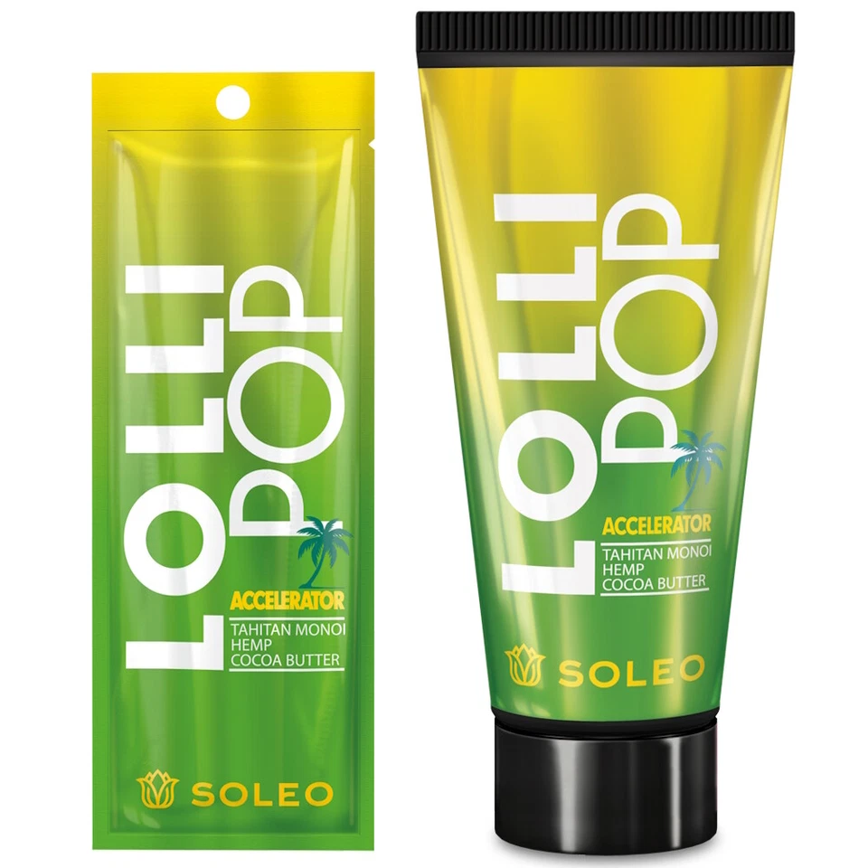 Soleo Lollipop Sunbed Tanning Accelerator lotion cream Bottle or Sachet