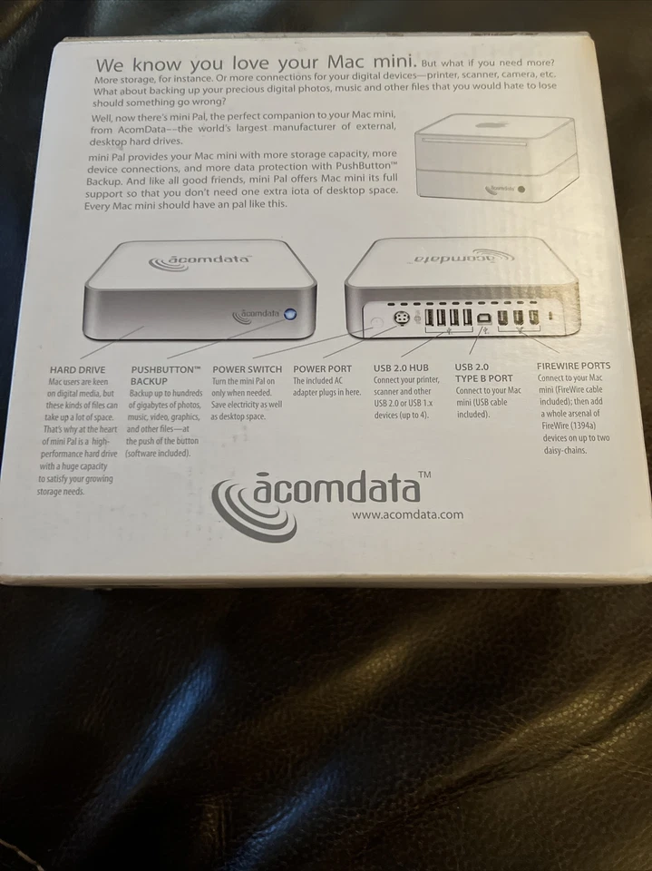 2007 ACOMDATA MINI PAL HARD DRIVE ENCLOSURE w/WD800AAJB 160GB HARD DRIVE - Image 3 of 4