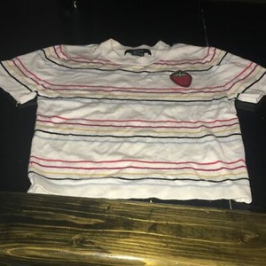 Forever 21 kids shirt Sz S white colored stripes