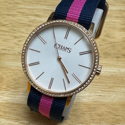 Chaps Quartz Watch CH1018 Unisex 50m Rose Gold Tone Steel Analog New Battery