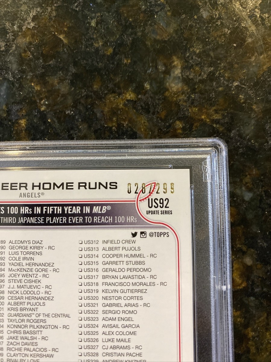 2022 Topps Update SHOHEI OHTANI #US92 Orange Foil 028/299