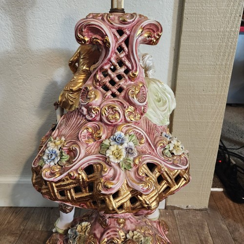 Capodimonte Figural Lamp | Vintage Italian Figurine Lamp | Large, Rare - Picture 14 of 16