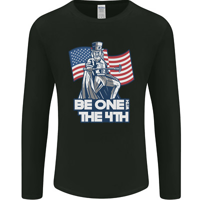 Be One Mit 4th Of Juli American Independence Herren Langärmelig Maglietta