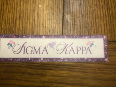 Sigma Kappa Scrapbook Computer Sticker LICENSED, RETIRED,  FREE SHIP