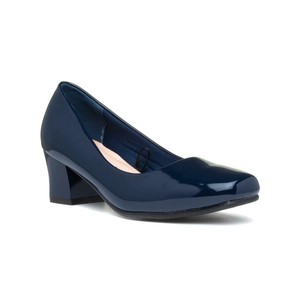 navy small heel shoes