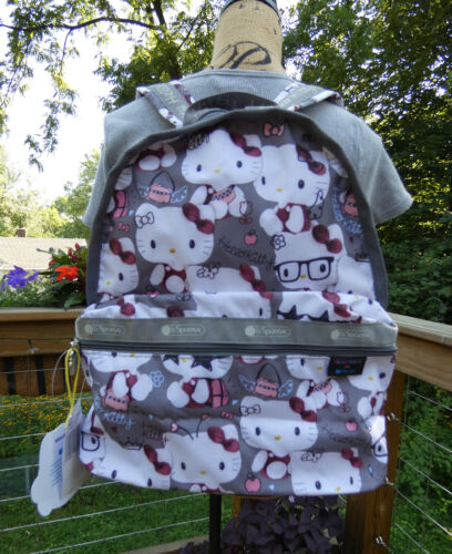 Lesportsac x Hello Kitty Basic Backpack Women Campus School Backpack - Picture 1 of 6