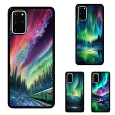 Flexible Case northern lights dance sky For Samsung S25 S24 S23 S21 S22 FE Ultra