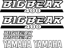 Yamaha Big Bear 400 Clean Remix Emblem Sticker Graphic Set Kit 4x4