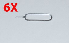 6pcs Sim Card Tray Removal Eject Pin for Apple iPhone 4 4S 5 and iPad 2 3