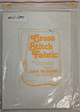 White Aida 18 count 12 x 18 Inch Cross Stitch Kit New Regency
