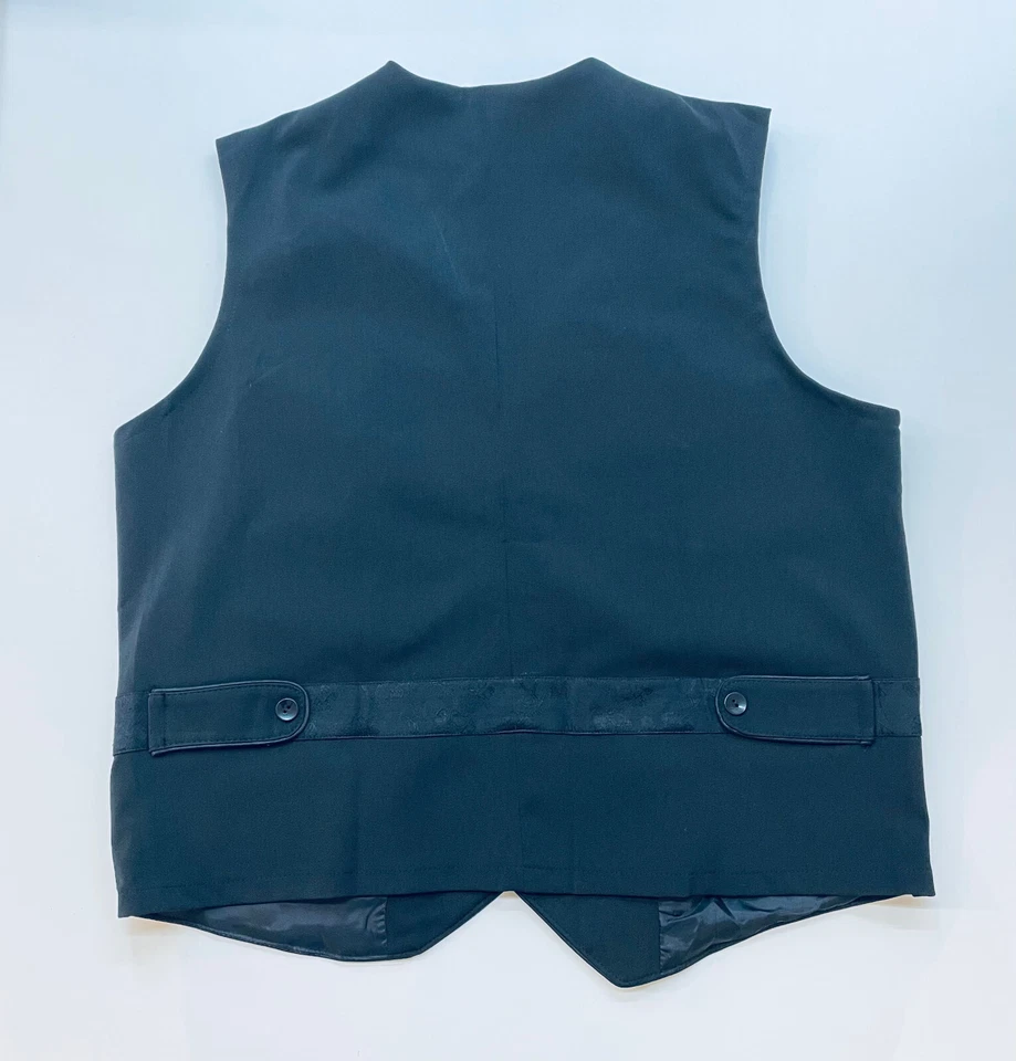 Gilet pour Homme Pantalon Gothique Steampunk Noir Haloween Mitellalt Costume - Photo 3/4