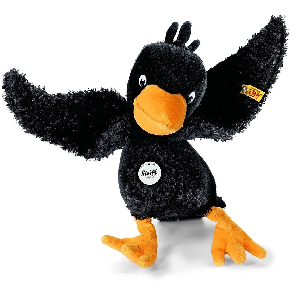 STEIFF® 064593 Abraxas Schlenker Rabe, 33 cm, NEU unbespielt RARITÄT