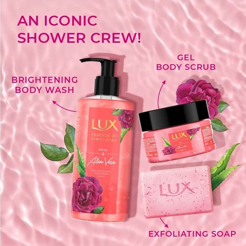 Lux Rose & Aloe Vera Schimmernd Duschgel 400ml Weltweit - Bild 7 von 8