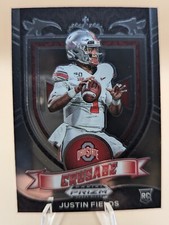 2021 Prizm Draft Picks Justin Fields Crusade football card #163 Ohio State RC