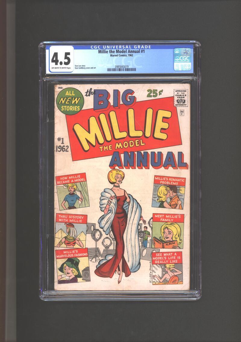 Millie The Model Annual #1 CGC 4.5 Stan Lee Story Stan Goldberg Cover & Art 1962