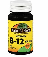 Nature's Blend Vitamin B12 100 mcg Tablets - 100 ct