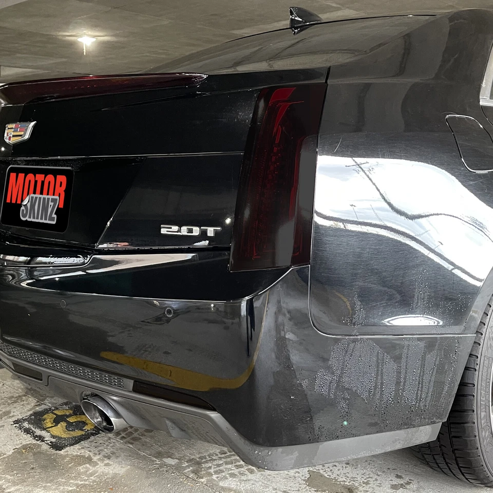 Задние фонари и отражатель ДЫМ предварительно нарезанный виниловый оттенок для седана Cadillac ATS 13–18 годов выпуска - Изображение 4 из 4