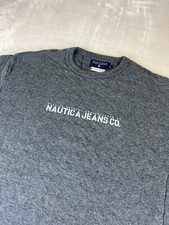 Nautica Jeans CIVVIES Crewneck Sweatshirt Adult Large Made in USA Vintage Soft