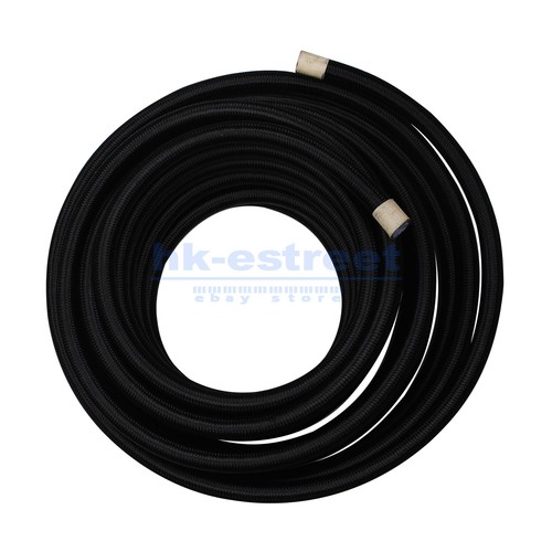 6AN - AN6 Black Nylon E85 PTFE Fuel Line 30FT Hose Oil Gas Line - Picture 15 of 19